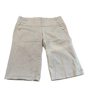 Fresh wear striped Bermuda shorts white and brown sz 3